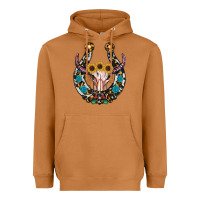 Meerkat western horseshoe skull Heavyweight Hoodie - RanaPortraitStore
