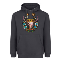Smoke western horseshoe skull Heavyweight Hoodie - RanaPortraitStore