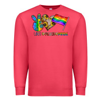 Cardinal peace love pride Premium Sweatshirt - CowhideDigitalArt