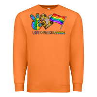 Carrot peace love pride Premium Sweatshirt - CowhideDigitalArt
