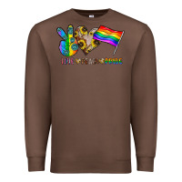 Chestnut peace love pride Premium Sweatshirt - CowhideDigitalArt