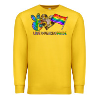 Lemon peace love pride Premium Sweatshirt - CowhideDigitalArt