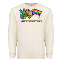 Sandshell peace love pride Premium Sweatshirt - CowhideDigitalArt