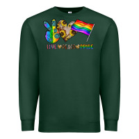 Sports Green peace love pride Premium Sweatshirt - CowhideDigitalArt