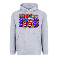 Heather Grey est. 1776 4th of july Heavyweight Hoodie - Zillion Design Studio