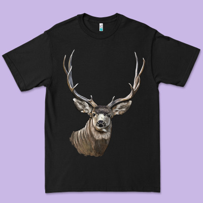 Mule Buck Deer Head Premium Tee Designed By Lillyallendesigns