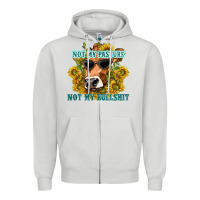 Dove Grey not my pasture not my bullshit Zipper Hoodie - texasbilliewilder
