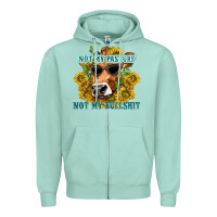 Seafoam not my pasture not my bullshit Zipper Hoodie - texasbilliewilder