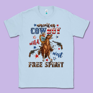 American Cowboy Wild West Free Spirit Classic Tee Designed By Texasbilliewilder