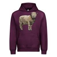 Mauve Wine southdown sheep Urban Hoodie - LillyAllenDesigns
