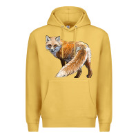Antique Gold Red Fox Premium Hoodie - LillyAllenDesigns