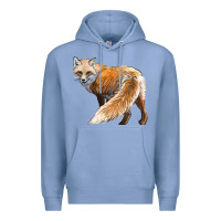 Colony Blue Red Fox Premium Hoodie - LillyAllenDesigns
