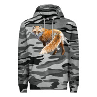 Slate Camo Red Fox Premium Hoodie - LillyAllenDesigns