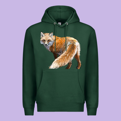 Red Fox Premium Hoodie Designed By Lillyallendesigns