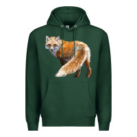 Sports Green Red Fox Premium Hoodie - LillyAllenDesigns