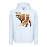 White Red Fox Premium Hoodie - LillyAllenDesigns