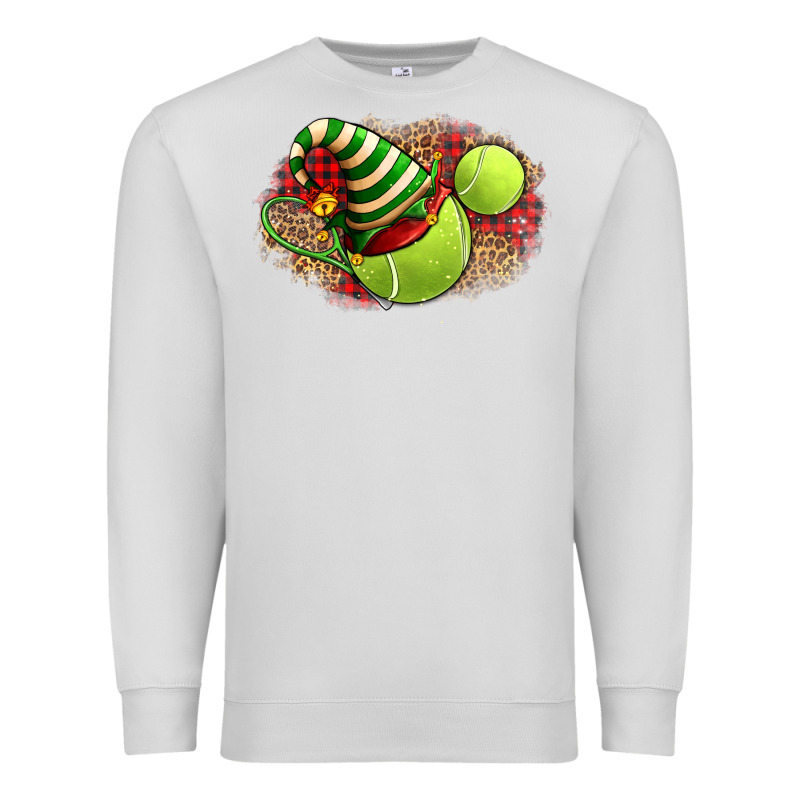 Tennis Christmas With Racket And Hat Premium Sweatshirt by FaDigitalArtStudio | Teevron