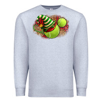 Heather Grey Tennis Christmas With Racket And Hat Premium Sweatshirt - FaDigitalArtStudio