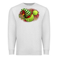 Oatmeal Heather Tennis Christmas With Racket And Hat Premium Sweatshirt - FaDigitalArtStudio