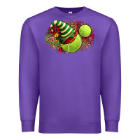 Purple Tennis Christmas With Racket And Hat Premium Sweatshirt - FaDigitalArtStudio
