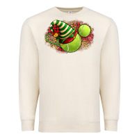 Sandshell Tennis Christmas With Racket And Hat Premium Sweatshirt - FaDigitalArtStudio