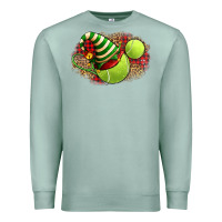 Seafoam Tennis Christmas With Racket And Hat Premium Sweatshirt - FaDigitalArtStudio