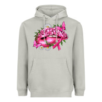 Moon Dust Breast Cancer with Ribbon Pink Lips Heavyweight Hoodie - texasbilliewilder