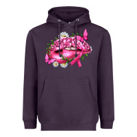 Plum Breast Cancer with Ribbon Pink Lips Heavyweight Hoodie - texasbilliewilder