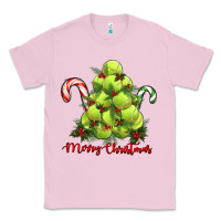 Bubblegum Pink Merry Christmas Tennis Classic Tee - RanaPortraitStore
