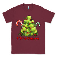 Burgundy Merry Christmas Tennis Classic Tee - RanaPortraitStore
