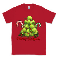 Red Merry Christmas Tennis Classic Tee - RanaPortraitStore