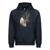 Navy Reindeer Buck Deer Head Urban Hoodie - LillyAllenDesigns