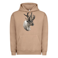 Pigment Burro Reindeer Buck Deer Head Urban Hoodie - LillyAllenDesigns