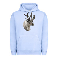 Pigment Grape Ice Reindeer Buck Deer Head Urban Hoodie - LillyAllenDesigns