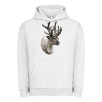 Pigment Lunar Rock Reindeer Buck Deer Head Urban Hoodie - LillyAllenDesigns