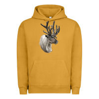 Pigment Peanut Butter Reindeer Buck Deer Head Urban Hoodie - LillyAllenDesigns