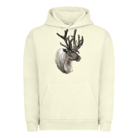 Pigment Pistachio Reindeer Buck Deer Head Urban Hoodie - LillyAllenDesigns