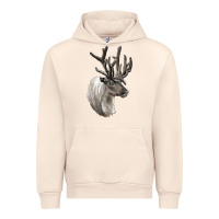 Sandshell Reindeer Buck Deer Head Urban Hoodie - LillyAllenDesigns
