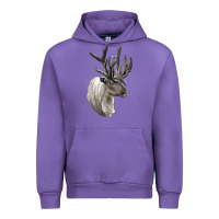 Tulip Reindeer Buck Deer Head Urban Hoodie - LillyAllenDesigns