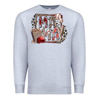 Heather Grey mama baseball Premium Sweatshirt - RacoonDesign