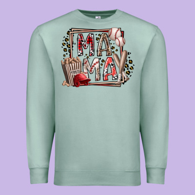 Mama Baseball Premium Sweatshirt Designed By Racoondesign