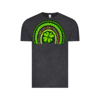 Vintage Black St. Patrick's Day Shamrock Rainbow Vintage Tee - Artiststas