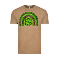 Vintage Coffee St. Patrick's Day Shamrock Rainbow Vintage Tee - Artiststas