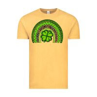 Vintage Mustard St. Patrick's Day Shamrock Rainbow Vintage Tee - Artiststas