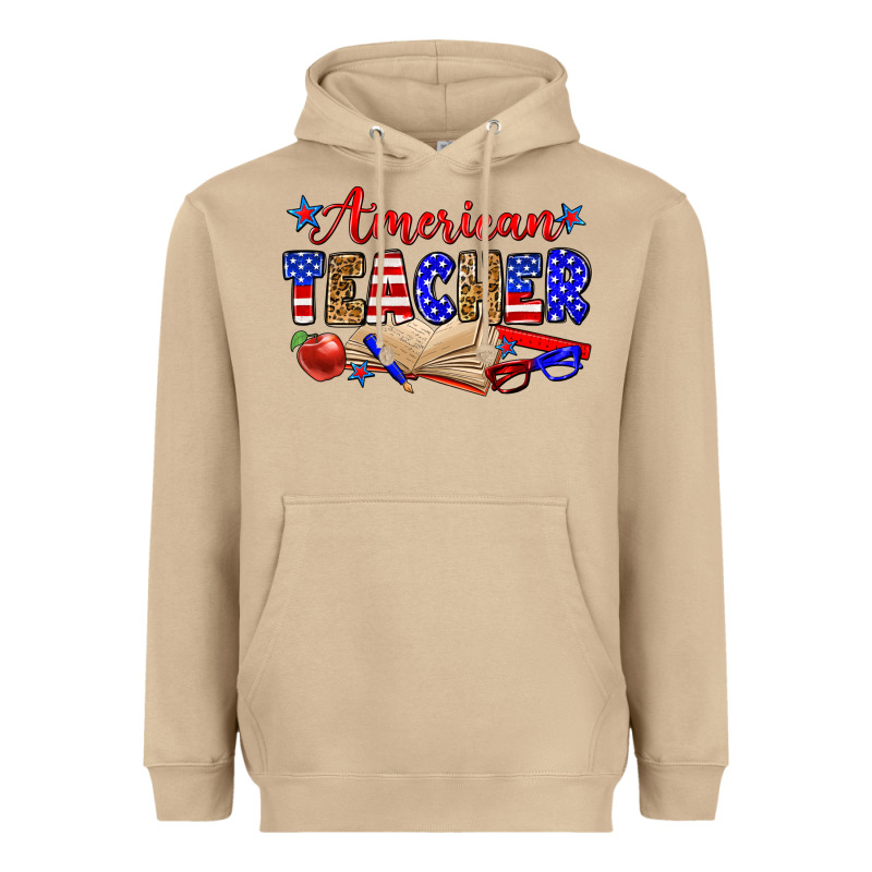 American Teacher Heavyweight Hoodie by Zillion Design Studio | Teevron