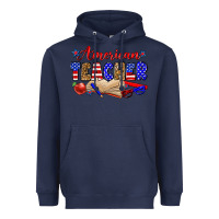 Navy American teacher Heavyweight Hoodie - Zillion Design Studio