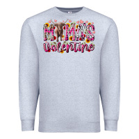 Heather Grey mama is valentine Premium Sweatshirt - RacoonDesign