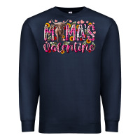 Navy mama is valentine Premium Sweatshirt - RacoonDesign