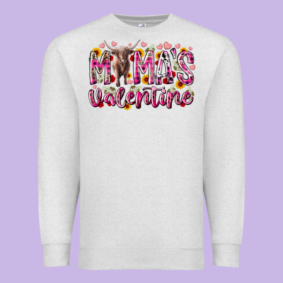 Mama Is Valentine Premium Sweatshirt Designed By Racoondesign