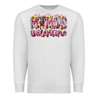Oatmeal Heather mama is valentine Premium Sweatshirt - RacoonDesign
